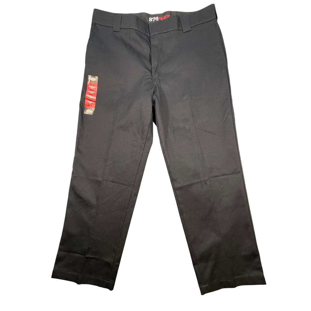 NWT Dickies Black 874 Flex Original Fit Pants Mens 40x30 Workwear 874FBK